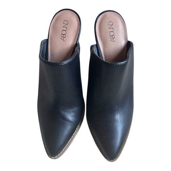 Abound Black vegan Leather Pointed Toe Mules | Size 8 - Picture 1 of 8